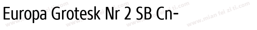 Europa Grotesk Nr 2 SB Cn字体转换
